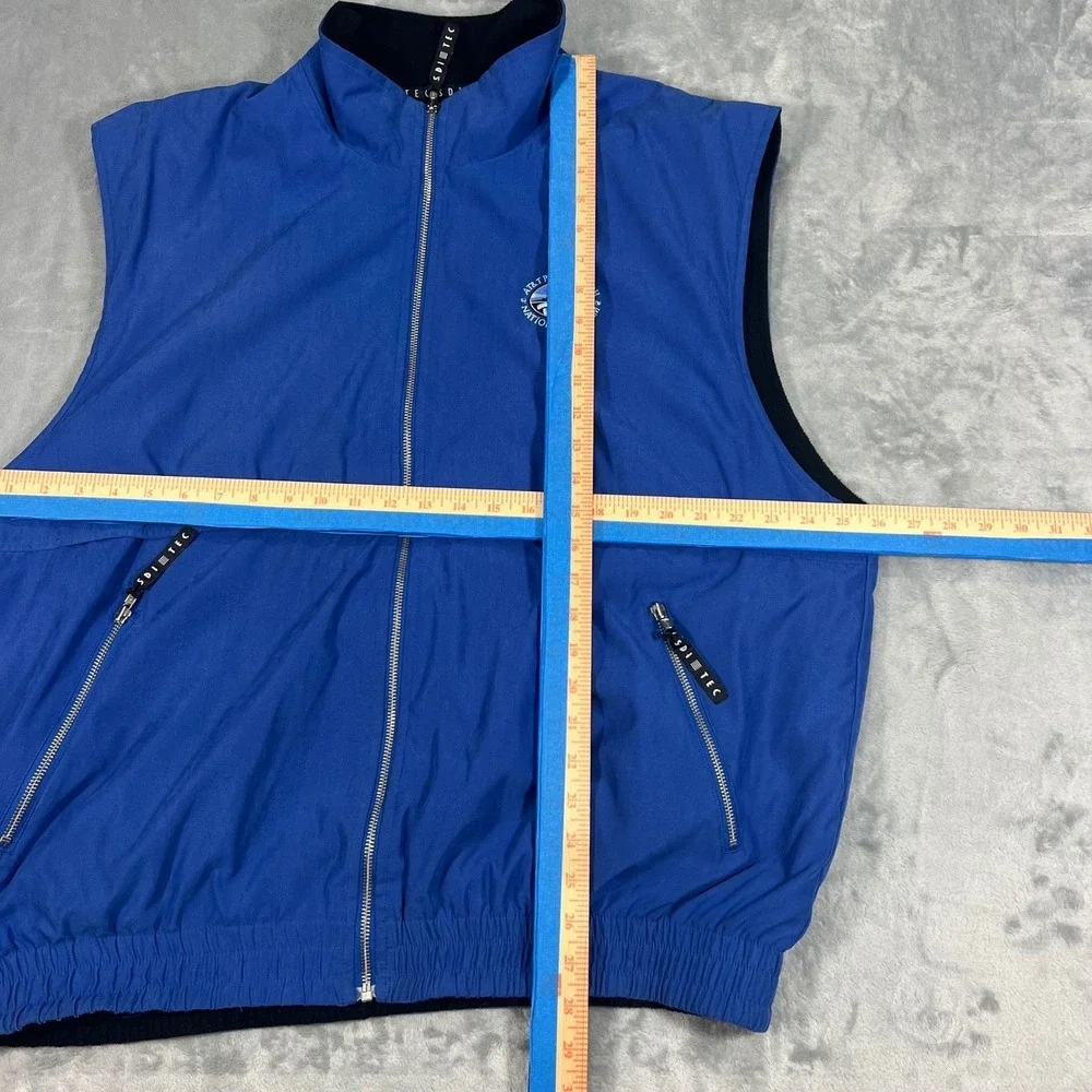 SDITEC Pebble Beach National Pro-Am Vest Men XL Blue Fleece Lined Zip Activewear